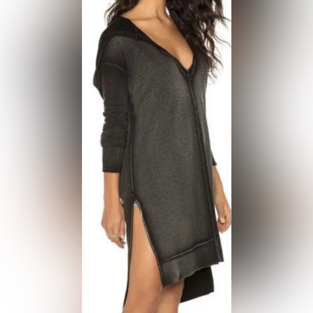 Free People Queen of Hearts Faded Tunic small black